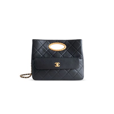 CHANEL CHAIN SHOULDER CC LOGO POCKET CLUTCH AS5036 (34*24*8cm)